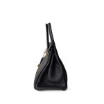 Birkin 30 Black Veau Togo Gold Plated T Stamp - Image 9