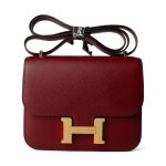 Constance 18 Rouge Grenat Veau Epsom Leather Gold Plated A Stamp - Image 3