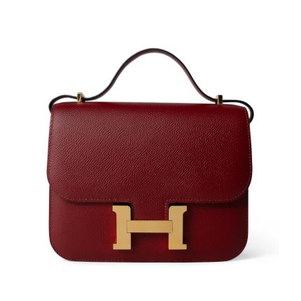 Constance 18 Rouge Grenat Veau Epsom Leather Gold Plated A Stamp