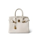 Birkin 30 Craie Togo Gold Plated A Stamp - Image 12