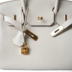 Birkin 30 Craie Togo Gold Plated A Stamp - Image 13