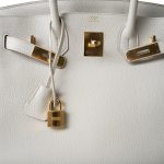 Birkin 30 Craie Togo Gold Plated A Stamp - Image 11