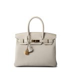 Birkin 30 Beton Veau Togo Leather Gold Plated U Stamp 2022