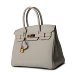 Birkin 30 Beton Veau Togo Leather Gold Plated U Stamp 2022 - Image 7