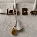Birkin 30 Beton Veau Togo Leather Gold Plated U Stamp 2022 - Image 11
