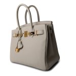 Birkin 30 Beton Veau Togo Leather Gold Plated U Stamp 2022 - Image 4