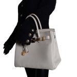 Birkin 30 Beton Veau Togo Leather Gold Plated U Stamp 2022 - Image 21