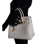 Birkin 30 Beton Veau Togo Leather Gold Plated U Stamp 2022 - Image 3