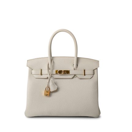 Birkin 30 Beton Veau Togo Leather Gold Plated U Stamp 2022