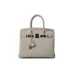 Birkin 30 Beton Veau Togo Leather Gold Plated U Stamp 2022 - Image 11