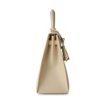 Vintage Kelly 25 Sellier Parchemin / Light Beige Box Calfksin E Square Stamp - Image 6