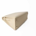 Vintage Kelly 25 Sellier Parchemin / Light Beige Box Calfksin E Square Stamp - Image 13