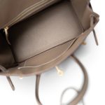 Birkin 25 Etoupe Togo Gold Plated B Stamp - Image 8