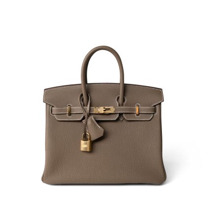 Birkin 25 Etoupe Togo Gold Plated B Stamp