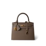 Kelly 25 Sellier Etoupe Gold Plated B Stamp - Image 2