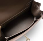 Kelly 25 Sellier Etoupe Gold Plated B Stamp - Image 11
