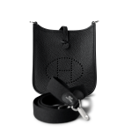 Taurillon Clemence Evelyne TPM Black w/ Palladium Hardware