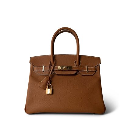 Birkin 30 Gold Epsom Gold Plated A Stamp