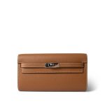 Kelly Wallet To Go Gold Epsom Palladium Plated U Stamp