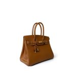 Vintage Birkin 30 Gold Ardennes Gold Plated C Square Stamp - Image 17