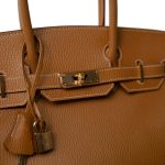 Vintage Birkin 30 Gold Ardennes Gold Plated C Square Stamp - Image 16
