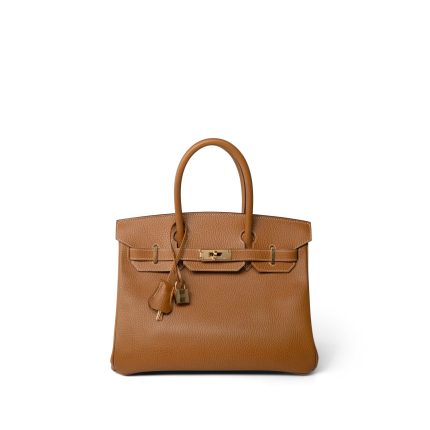 Vintage Birkin 30 Gold Ardennes Gold Plated C Square Stamp