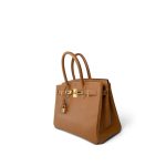 Vintage Birkin 30 Gold Ardennes Gold Plated C Square Stamp - Image 8