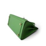 Birkin 25 Sellier Vert Yucca Epsom Gold Plated B Stamp - Image 6