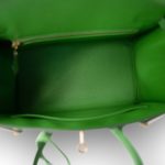 Birkin 25 Sellier Vert Yucca Epsom Gold Plated B Stamp - Image 11