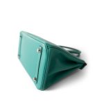 Birkin 25 Vert Verone / Rose Lipstick Taurillon Novillo Palladium Plated Y Stamp - Image 7