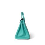 Birkin 25 Vert Verone / Rose Lipstick Taurillon Novillo Palladium Plated Y Stamp - Image 4
