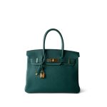 Birkin 30 Malachite Togo Gold Plated C Stamp