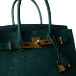 Birkin 30 Malachite Togo Gold Plated C Stamp - Image 12