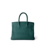 Birkin 30 Malachite Togo Gold Plated C Stamp - Image 3