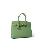 Birkin Sellier 30 Vert Criquet Epsom Gold Plated Y Stamp - Image 4