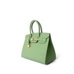 Birkin Sellier 30 Vert Criquet Epsom Gold Plated Y Stamp - Image 11