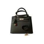 Hermes Kelly 25 Sellier Vert De Gris Veau Epsom Leather Gold Plated Y Stamp - Image 4