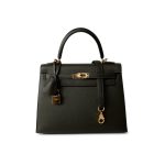 Hermes Kelly 25 Sellier Vert De Gris Veau Epsom Leather Gold Plated Y Stamp - Image 2