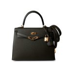 Hermes Kelly 25 Sellier Vert De Gris Veau Epsom Leather Gold Plated Y Stamp - Image 10