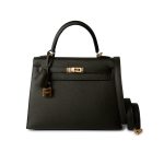 Hermes Kelly 25 Sellier Vert De Gris Veau Epsom Leather Gold Plated Y Stamp - Image 15