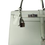 Kelly 25 Sellier Vert Fizz Epsom Palladium Plated U Stamp - Image 9