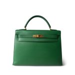 Kelly Sellier 32 Green Courchevel Gold Plated (U) Stamp - Image 13