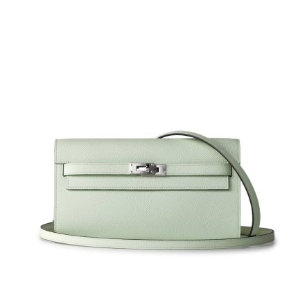 Kelly To Go Vert Fizz in Epsom Leather with Palladium Hardware B Stamp 2023
