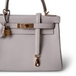 Kelly 28 Gris Perle Veau Evercolor Gold Plated D Stamp - Image 11