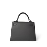 Kelly Sellier 25 Gris Meyer Epsom Palladium Plated U Stamp - Image 6