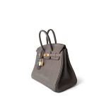 (Sold) Birkin 25 Etain Clemence Gold Plated O Square Stamp - Image 17