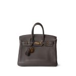 (Sold) Birkin 25 Etain Clemence Gold Plated O Square Stamp - Image 8