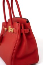 Hermes Birkin 30 Rouge de Coeur Togo D Stamp - Image 2