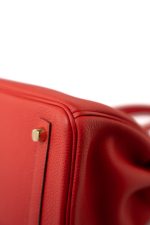 Hermes Birkin 30 Rouge de Coeur Togo D Stamp - Image 7