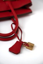 Hermes Birkin 30 Rouge de Coeur Togo D Stamp - Image 9